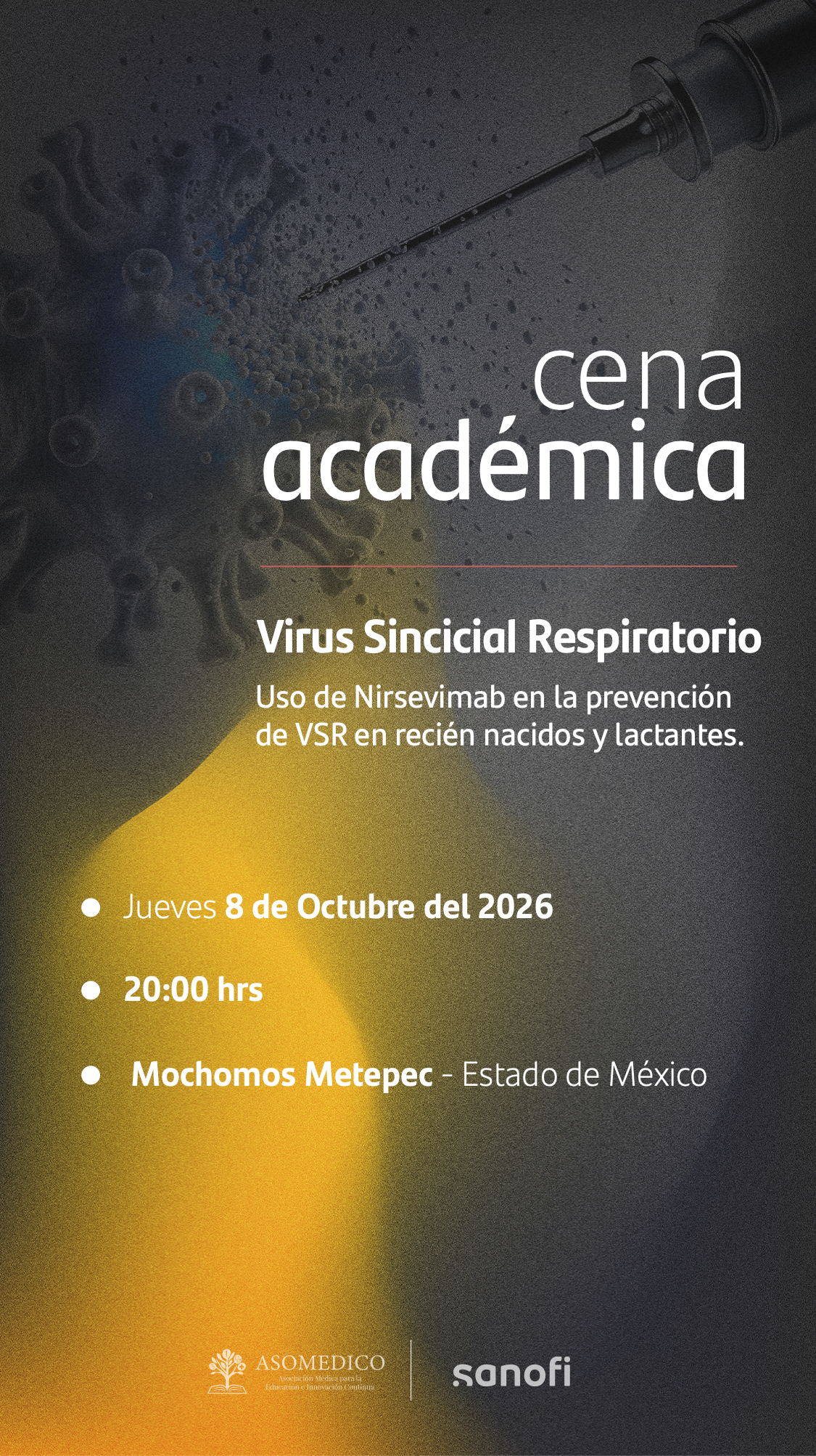 Cena académica: Virus Sincicial Respiratorio y uso de Nirsevimab