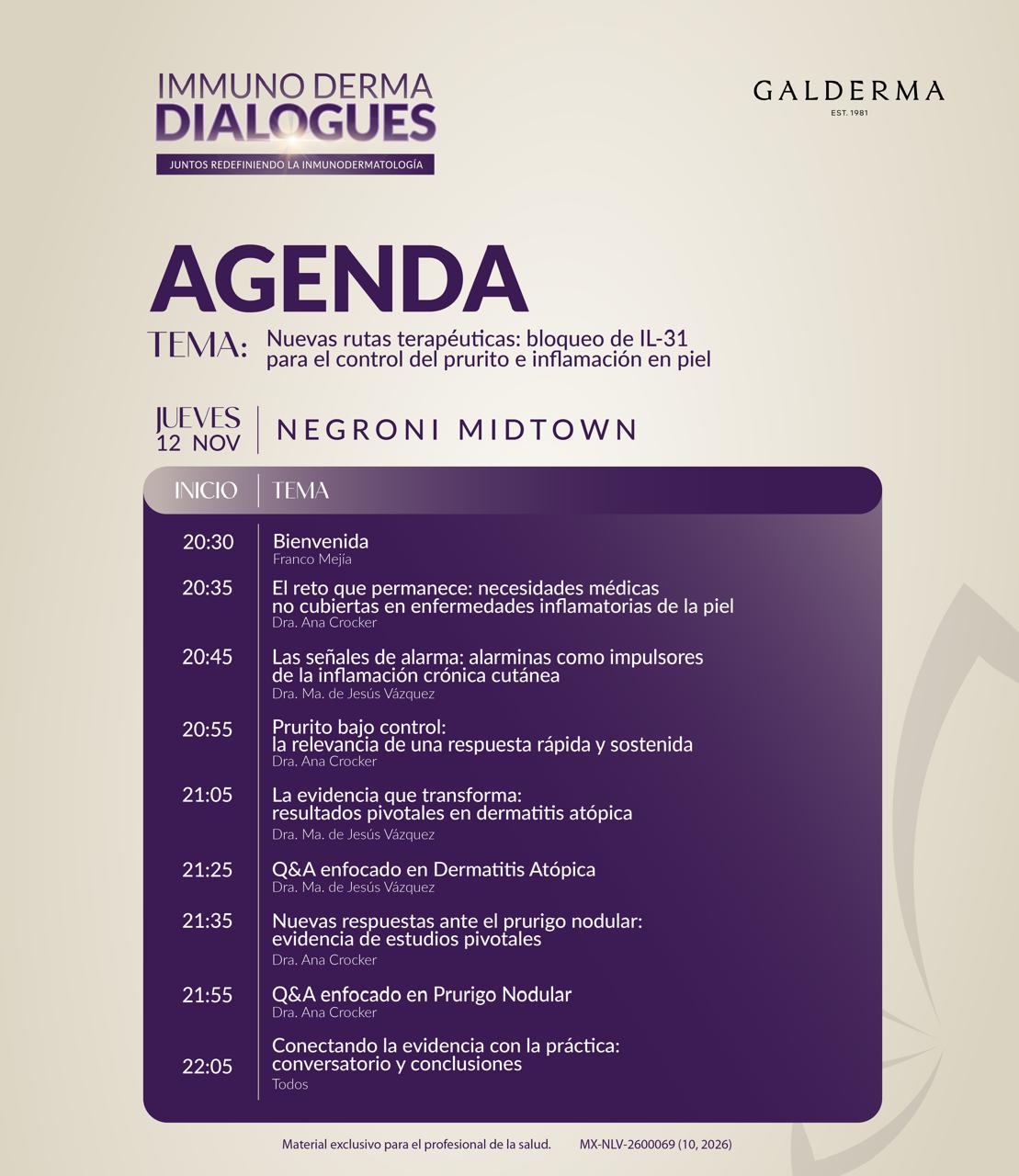 Agenda de ImmunoDerma Dialogues