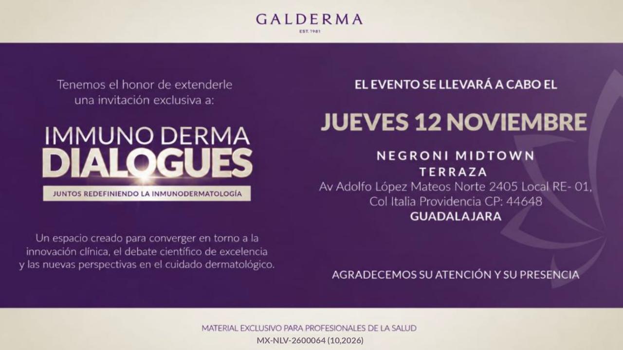 Invitación InmunoDerma Dialogues