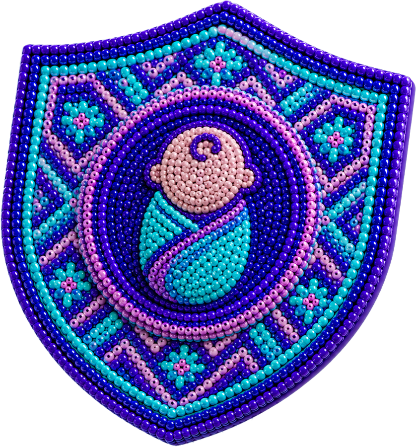 Escudo de chaquira de Campeones de la Inmunización